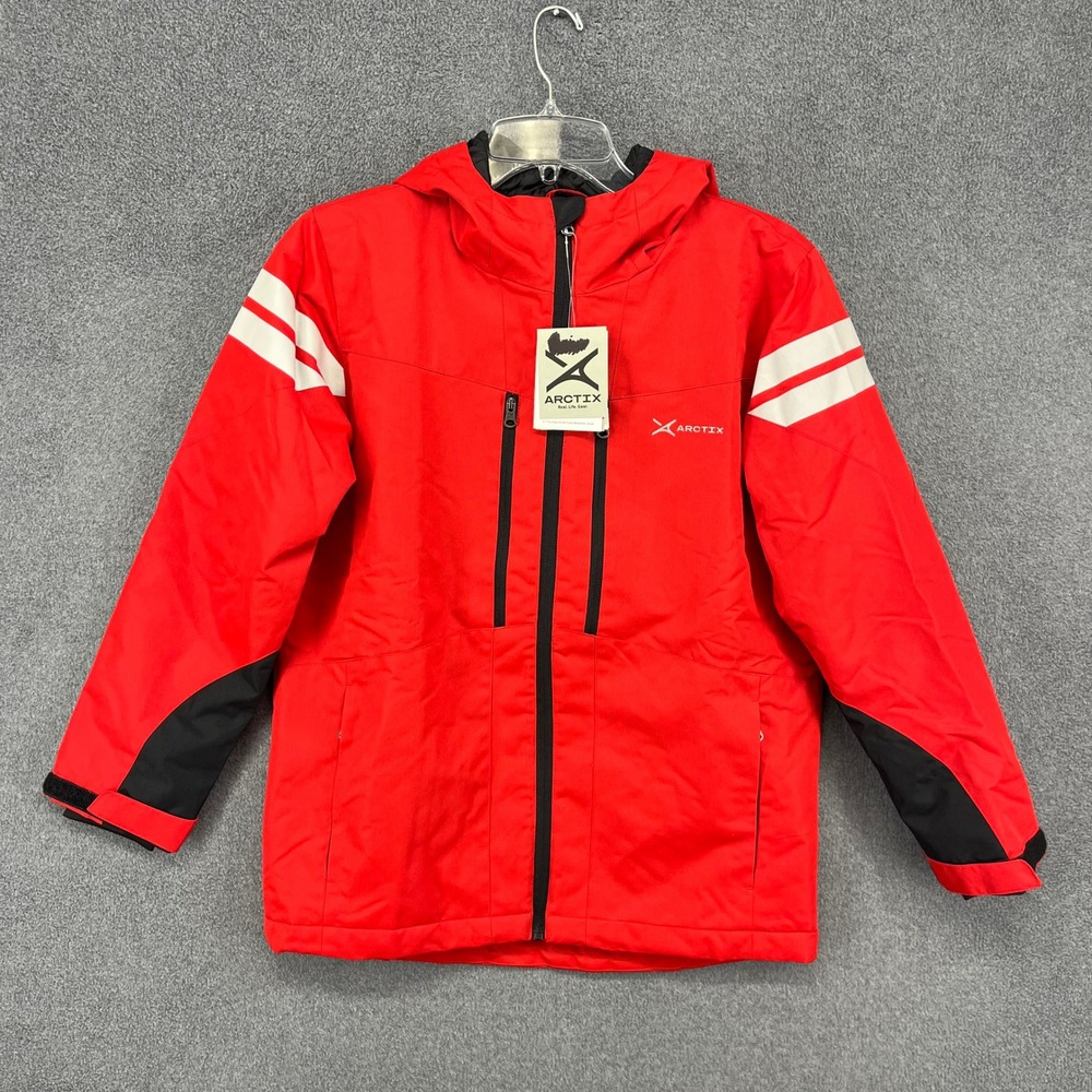 Arctix Kids Red Ski Snowboard Jacket Insulated Hooded‎ Size L 14 16